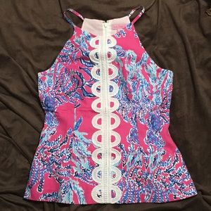 BNWT Lilly Pulitzer Top Pink Coral sz 6